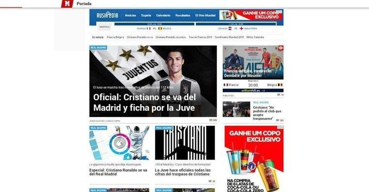 Marca (Espanha) - Oficial: Cristiano Ronaldo vai do Real Madrid e  contratado pela Juventus