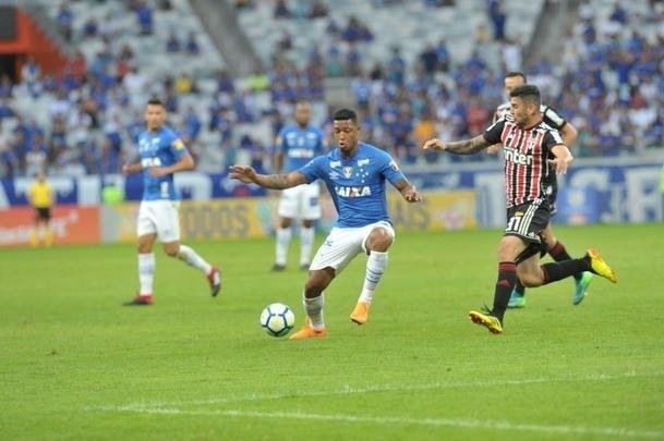 Fotos do jogo entre Cruzeiro e So Paulo
