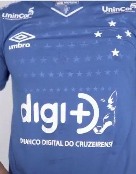 Vdeo de patrocinador Digimais revelou detalhes da nova camisa azul do Cruzeiro, modelo 2019
