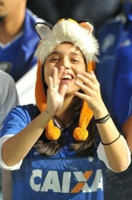 Torcida do Cruzeiro no duelo desta tera, no Mineiro, contra o Racing, pela Libertadores