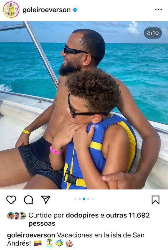 Everson publicou #tbt na Ilha de San Andrs, na Colmbia.