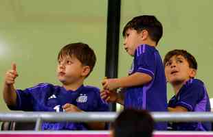 Os filhos de Messi: Thiago, Mateo e Ciro
