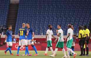 Fotos da vitória da Seleção Brasileira Masculina de Futebol, sobre a Arábia Saudita, nos Jogos de Tóquio