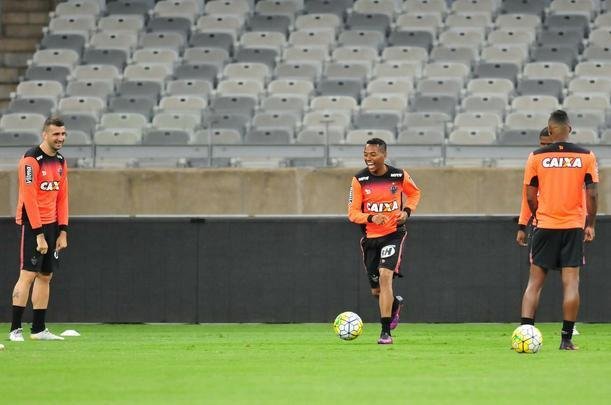 Imagens do treino do Atltico no Mineiro