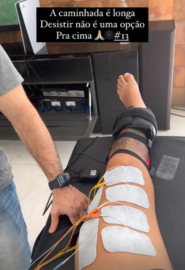 Arana mostrou parte do tratamento feito
