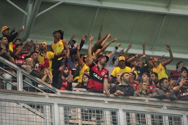 Torcida do Flamengo no jogo contra o Atltico, no Independncia, pela stima rodada do Brasileiro