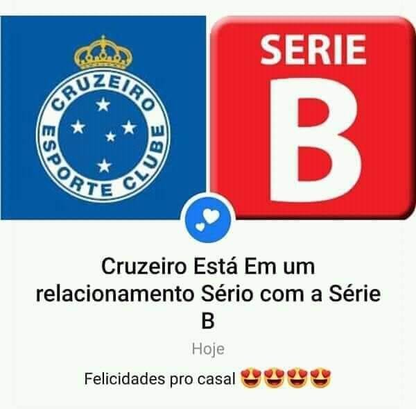 Cruzeiro vivou meme por não voltar à Série A