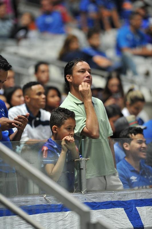 Torcida cruzeirense na partida contra o Atltico-PR, no Mineiro, pelas oitavas de final da Copa do Brasil