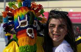 Torcedores do Equador no jogo de abertura da Copa do Mundo