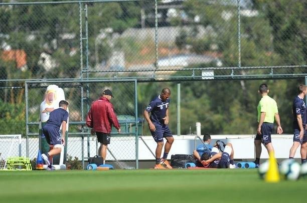 Imagens do treino da Venezuela em Belo Horizonte