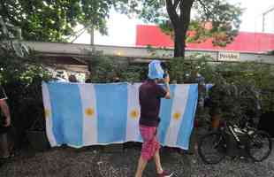 No restaurante Pizza Sur, em Belo Horizonte, comunidade argentina acompanhou a final da Copa do Mundo diante da Frana