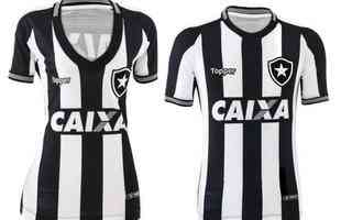 Botafogo. Camisa Feminina: R$ 239,90 / Camisa Masculina: R$ 259,90