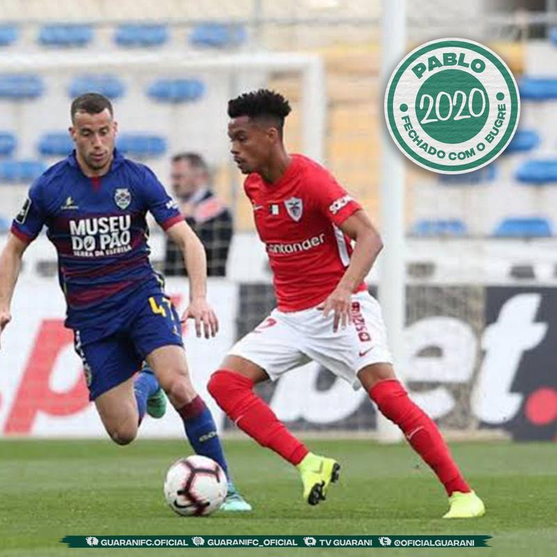 O Guarani anunciou a contratao do atacante Pablo, que estava no Santa Clara, de Portugal