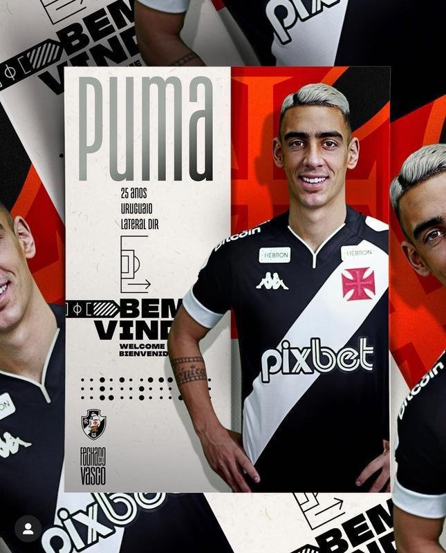 Vasco anunciou o lateral-direito Puma