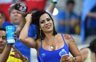 Fotos das torcidas de Brasil e Argentina, no Mineiro, no clssico vlido pela semifinal da Copa Amrica
