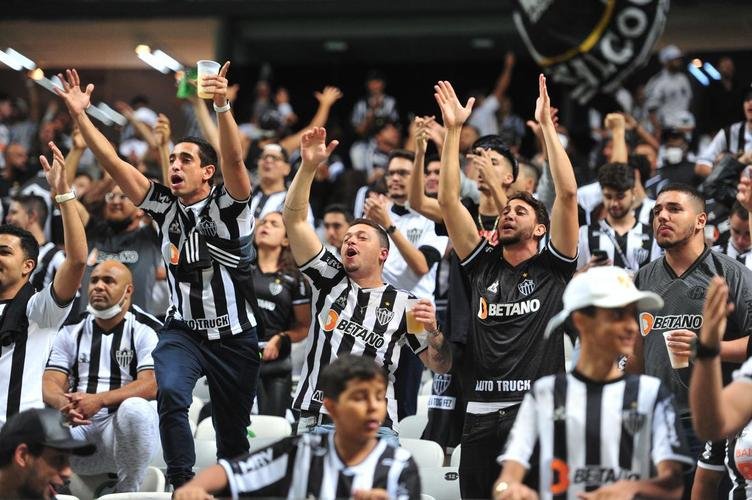 Torcida do Atltico no jogo diante do Fortaleza, vlido pela ida da semifinal da Copa do Brasil, no Mineiro