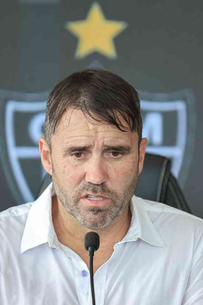 Eduardo Coudet fala sobre esquema de jogo para o Galo e elogia elenco