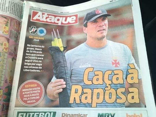Duelo entre Vasco e Cruzeiro, nesta quarta-feira, às 21h45, em São Januário, ganhou as manchetes dos jornais cariocas
