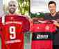 Gabriel, do Flamengo, e Lewandowski, do Bayern de Munique, trocam camisas 