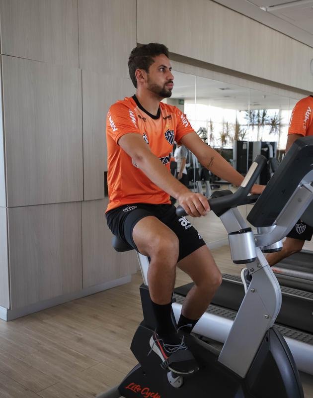 Atltico treina em academia do hotel em Fortaleza