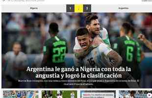 Clarn: 'Argentina ganha da Nigria com toda angstia e consegue a classificao'