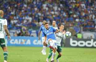 Palmeiras empatou o jogo logo aos 4 minutos do segundo tempo, com gol de cabea de Felipe Melo: 1 a 1