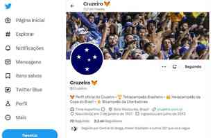 Contas de jogadores e clubes com e sem o perfil de verificado no Twitter