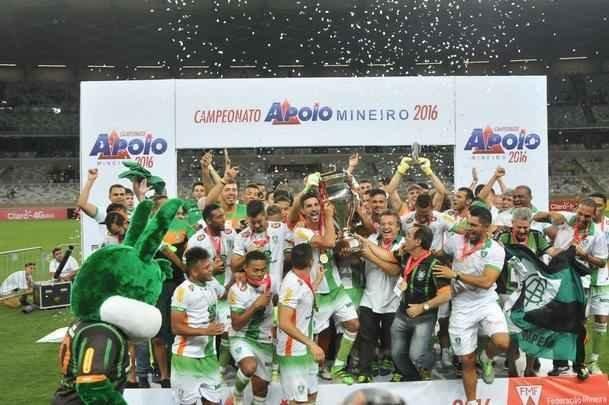 Imagens da comemorao do Amrica com a conquista do ttulo