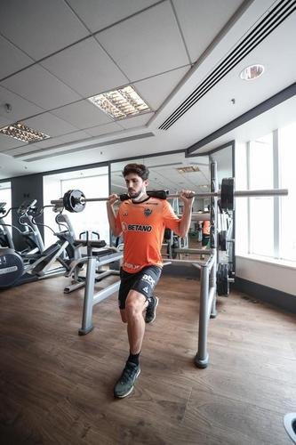 Jogadores do Atlético fizeram uma atividade regenerativa em São Paulo nesta quarta-feira, dia seguinte ao empate por 0 a 0 com o Palmeiras