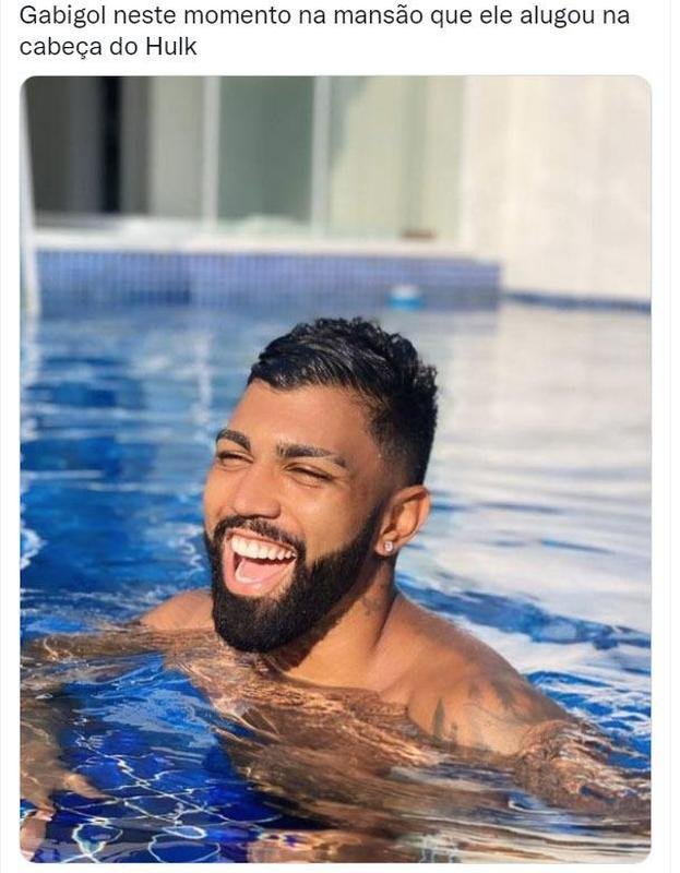 Torcedores de Atltico e Flamengo fizeram memes do conflito entre os atacantes Hulk e Gabigol