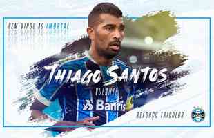 Thiago Santos - Grmio (Ex-Amrica) - Volante jogou no Amrica em 2014 e 2015