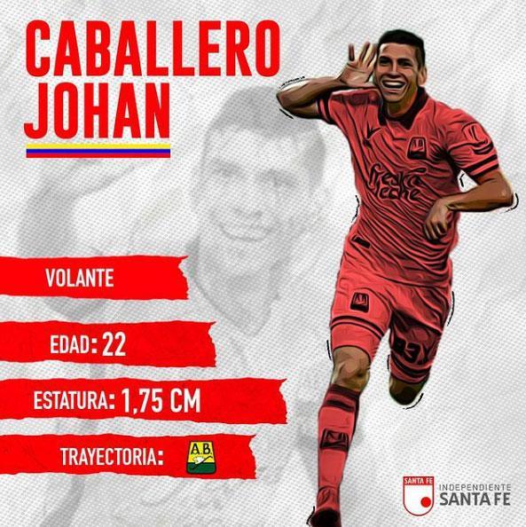 Johan Caballero, atacante (Independiente Santa Fe, da Colômbia)
