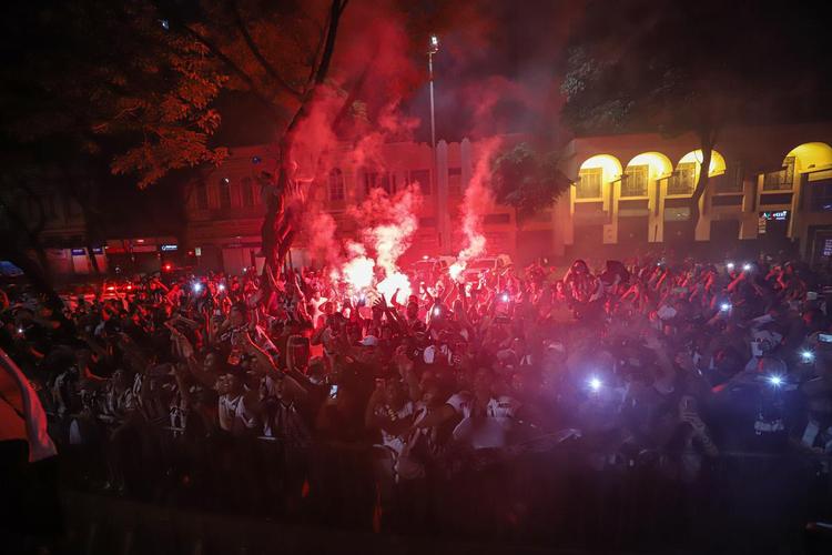 Bastidores da festa do Atlético em comemoração ao título brasileiro