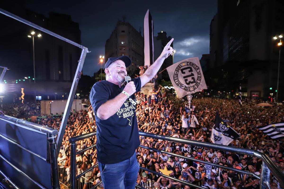 Bastidores da festa do Atltico em comemorao ao ttulo brasileiro