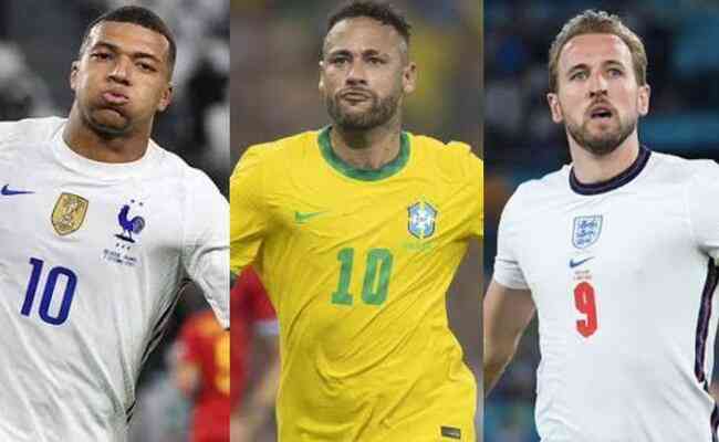 Mbappe, Neymar e Harry Kane so os favoritos  'Chuteira de Ouro' da Copa