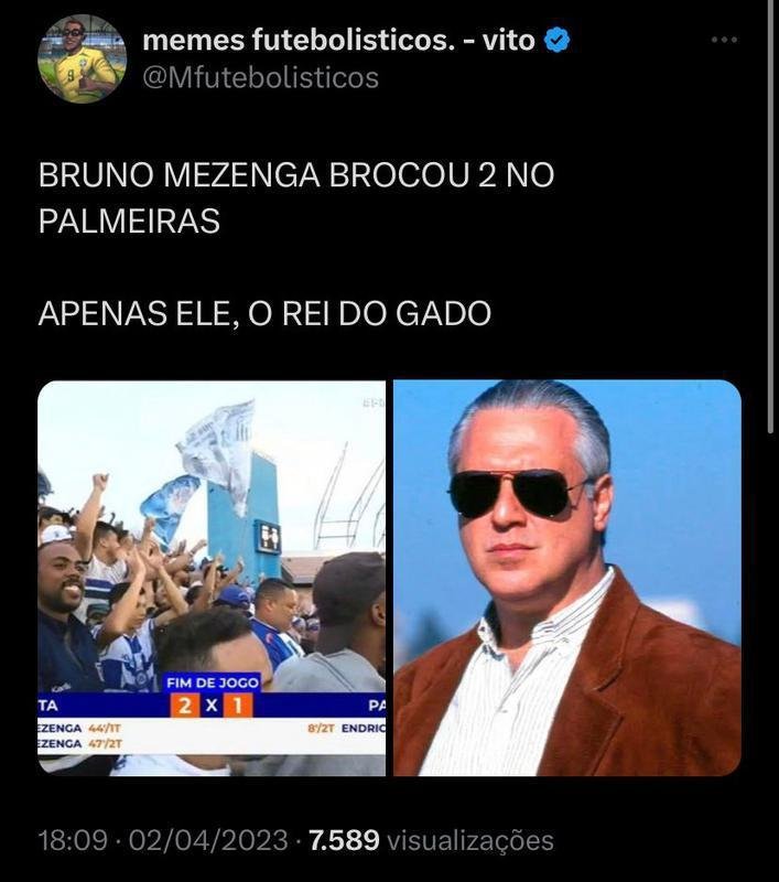 Memes da derrota do Palmeiras para o gua Santa, pela final do Campeonato Paulista