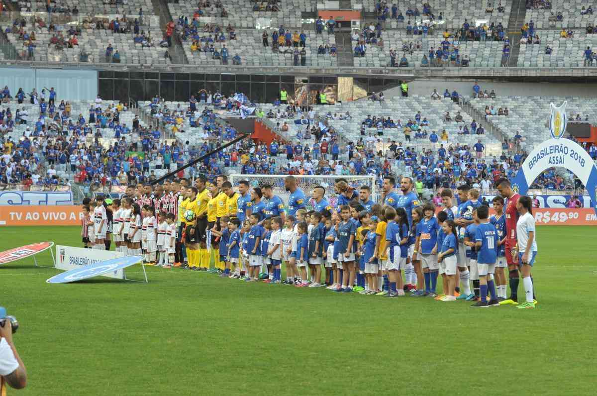 Fotos do jogo entre Cruzeiro e So Paulo