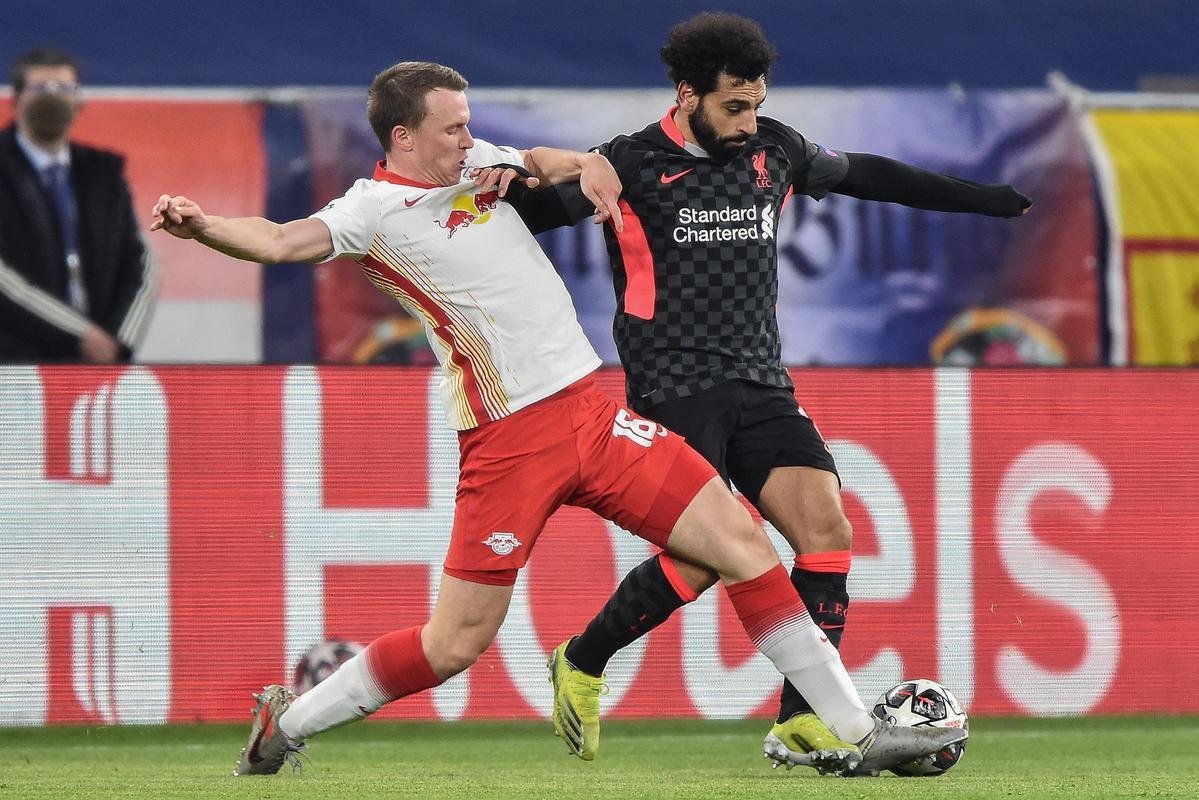 Fotos do jogo entre RB Leipzig e Liverpool, na Arena Puskas, em Budapeste, pela ida das oitavas de final da Liga dos Campees