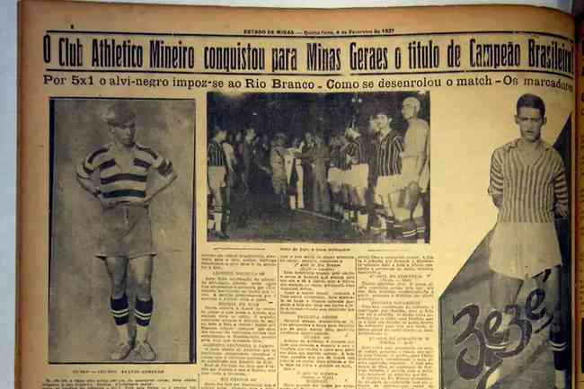 Matéria do jornal Estado de Minas no dia do título do Atlético