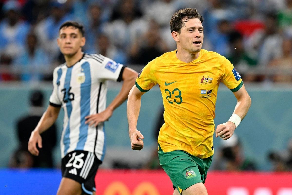 Argentina e Austrlia se enfrentaram pelas oitavas de final da Copa do Mundo