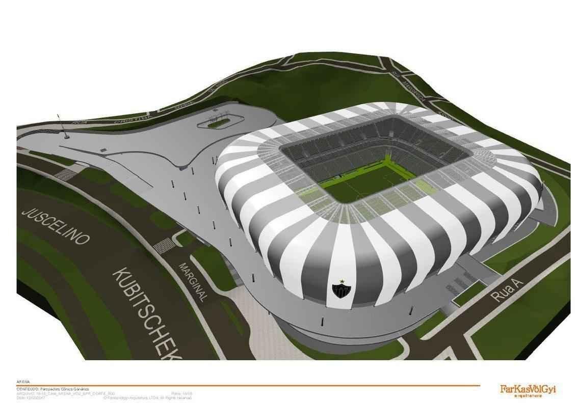 Novas imagens do projeto da Arena do Galo obtidas pelo Estado de Minas e pelo Superesportes