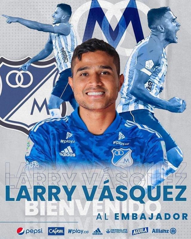 Larry Vsquez, volante (Millonarios-COL)
