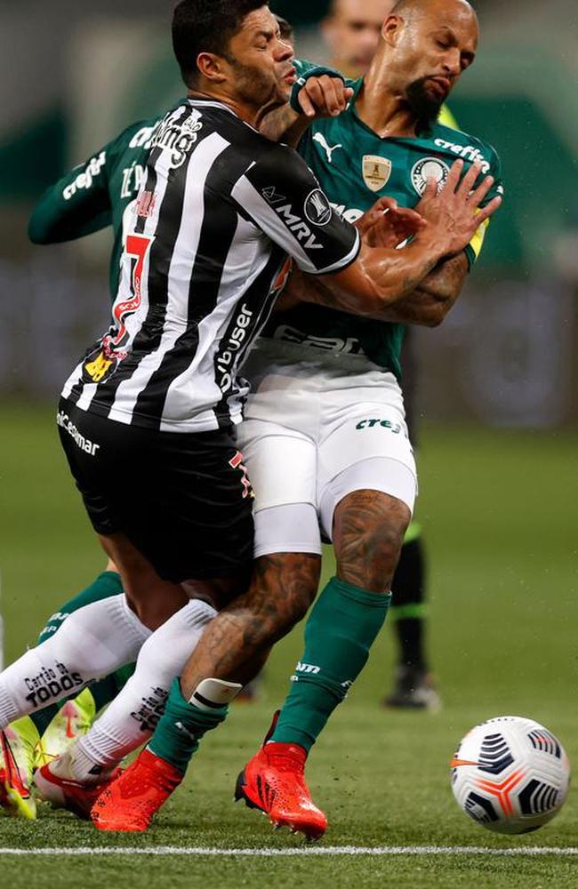Fotos do jogo de ida da semifinal da Copa Libertadores de 2021, entre Palmeiras e Atltico, no Allianz Parque, em So Paulo