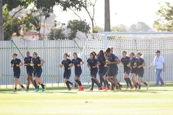 Imagens do treinamento da Seleo Francesa na Toca da Raposa II, em Belo Horizonte