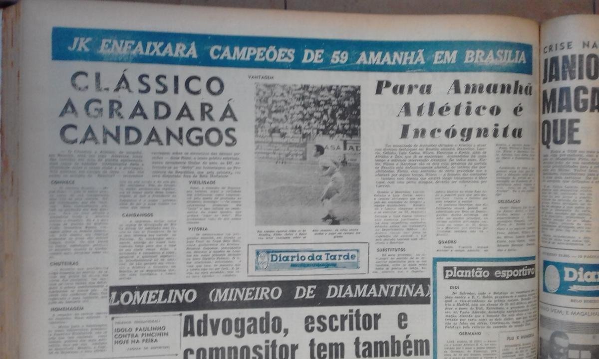 Em 1960, ano de fundao de Braslia, o ento presidente Juscelino Kubitschek convidou os dois clubes para um amistoso no acanhado Estdio Israel Pinheiro, com campo de terra, para celebrar a 'paz' entre os rivais, que haviam rompido em 1958. O nico clssico fora de Minas em territrio brasileiro terminou com empate por 2 a 2. O jornal Estado de Minas registrou o fato indito.