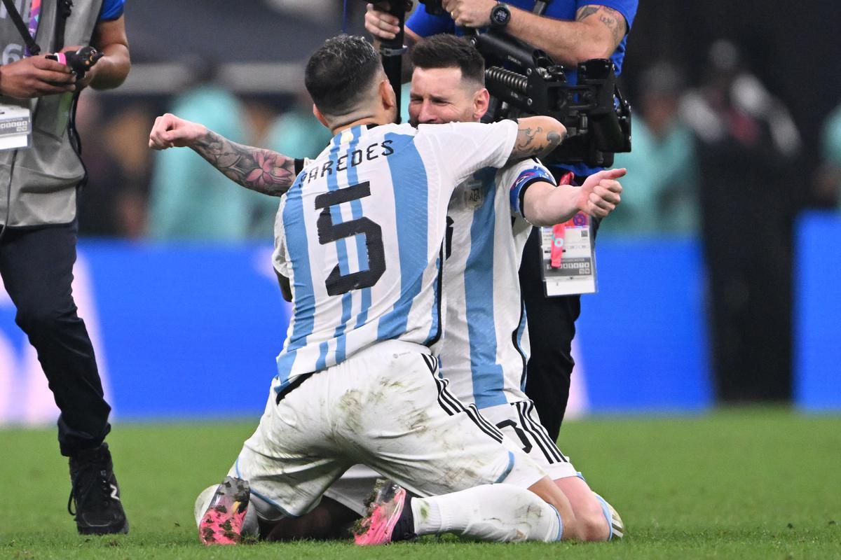 Argentina venceu a Frana por 4 a 2 nos pnaltis, depois de empate por 3 a 3, e finalmente soltou o grito de tricampe do mundo