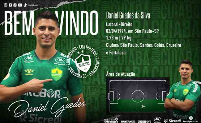 Daniel Guedes é o novo reforço do Cuiabá para a temporada 2022