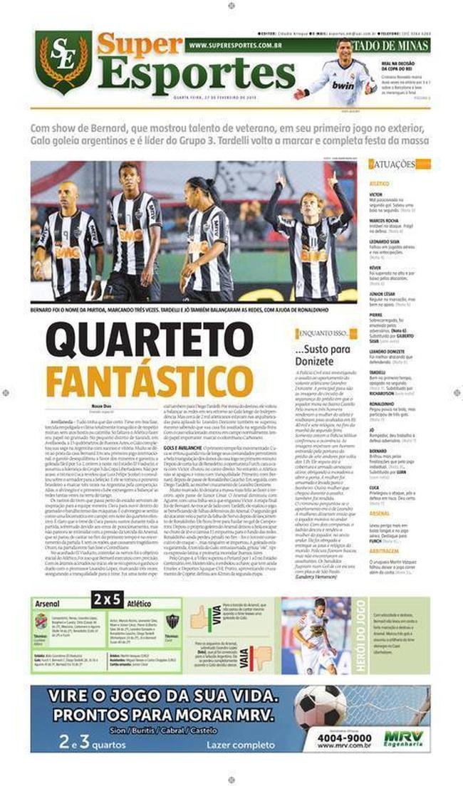 Arsenal-ARG 2 x 5 Atl�tico, 2� rodada, Grupo 3, (26/02), Est�dio Julio Humberto Grondona