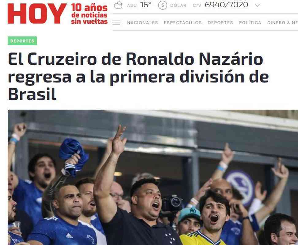 Canal de TV internacional elege Cruzeiro sétimo melhor time do mundo -  Superesportes