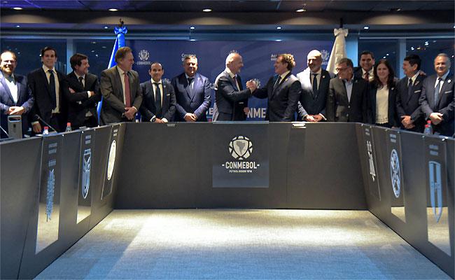 Gianni Infantino visitou a Conmebol e recebeu apoio unânime para reeleição